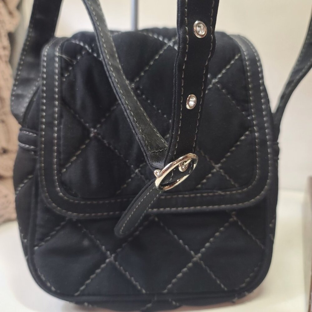 Vera Bradley Black Quilted Mini Hipster Crossbody Bag